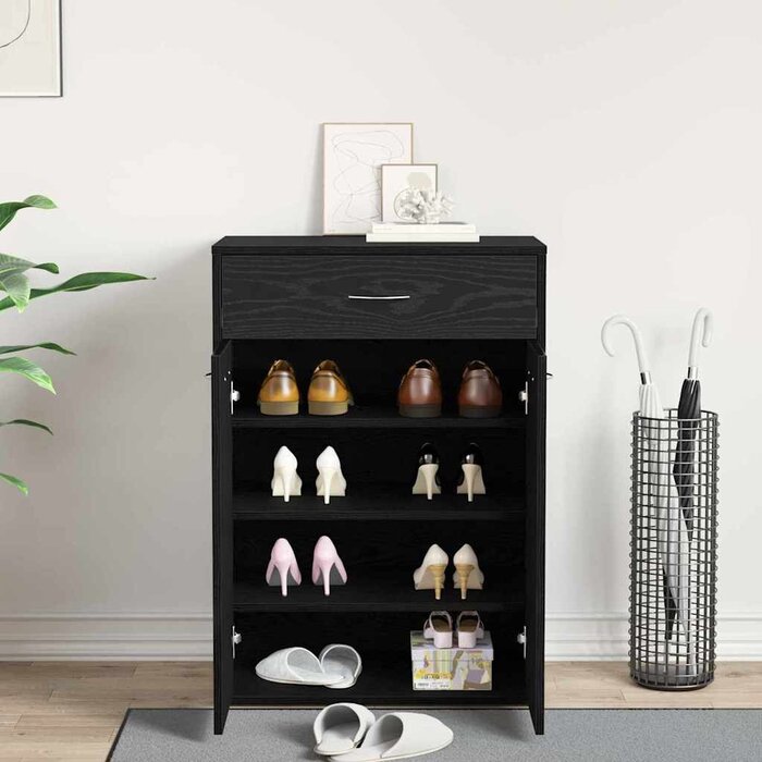 Meuble à chaussures chêne noir - 60x35x84cm - Jusqu'à -34%