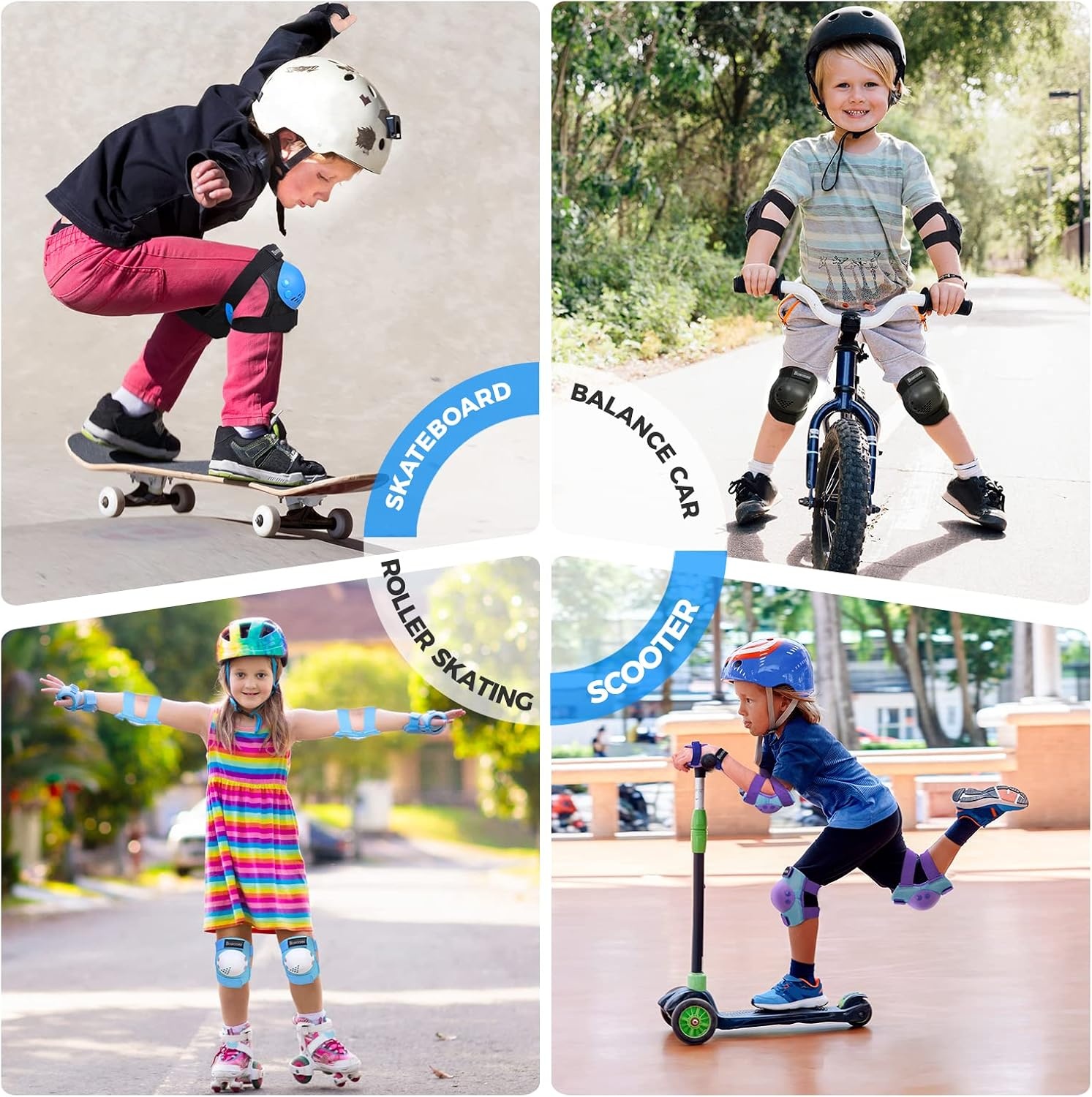 Kit de protection enfant 6 pièces - Sécurité skate & vélo - Jusqu'à -55%