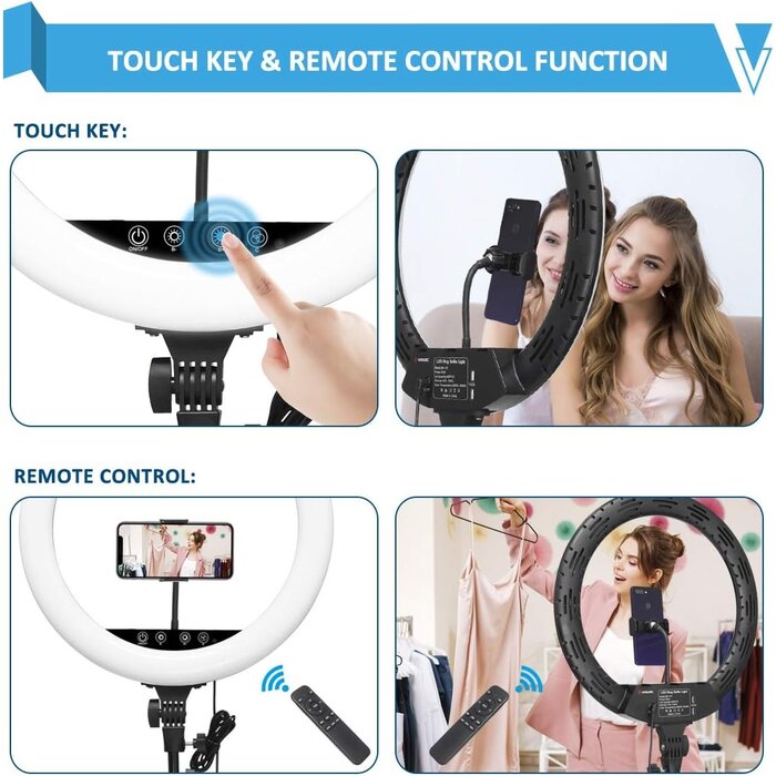 Ring Light LED 18 pouces avec trépied - Jusqu'à -33% sur l'outlet