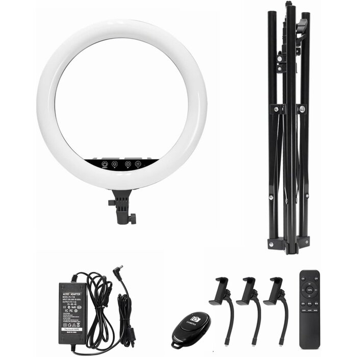 Ring Light LED 18 pouces avec trépied - Jusqu'à -33% sur l'outlet