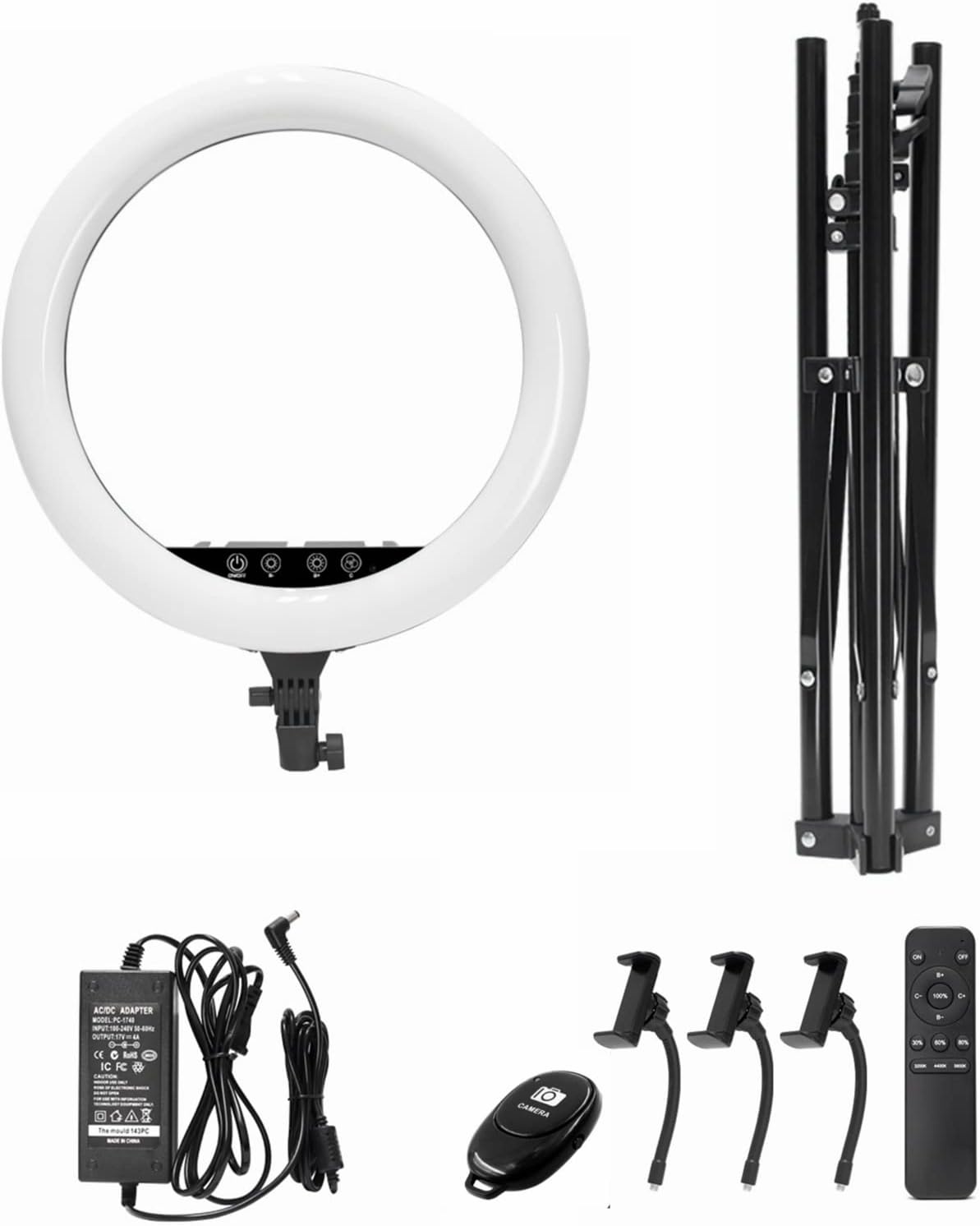 Ring Light LED 18 pouces avec trépied - Jusqu'à -33% sur l'outlet