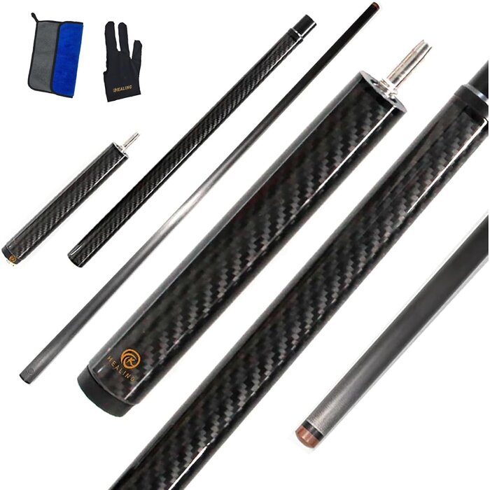 Queue de billard en fibre de carbone 124 cm - Jusqu'à 35% de réduction