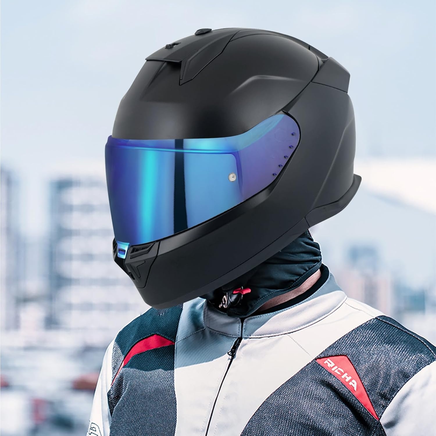 Écran moto pour Shark SKWAL i3, RIDILL 2 et D-SKWAL 3 - Chromé bleu jusqu'à -33%