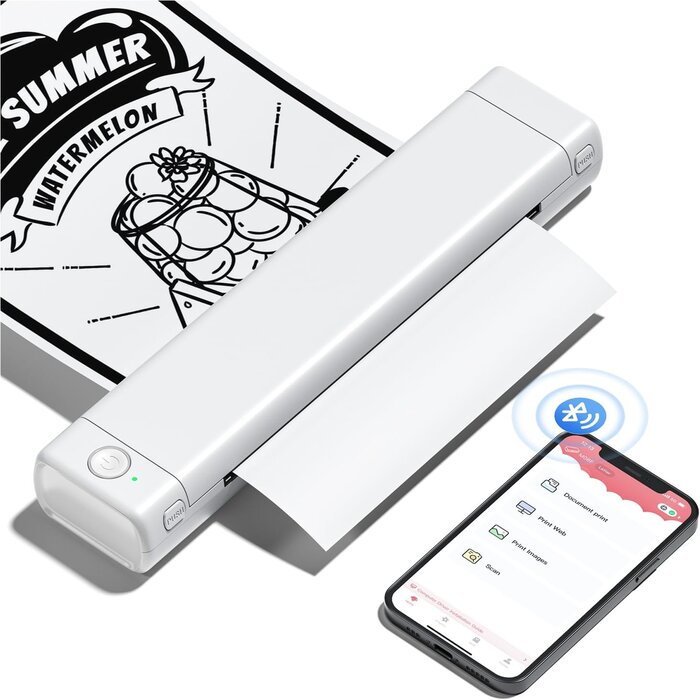 Imprimante thermique portable A4 - Sans encre - Bluetooth - Jusqu'à 34% de remise