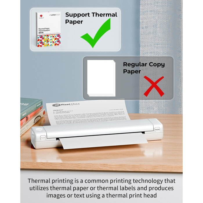 Imprimante thermique portable A4 - Sans encre - Bluetooth - Jusqu'à 34% de remise