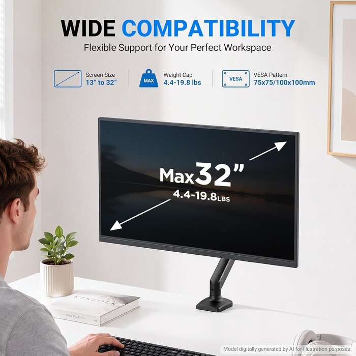 Bras de moniteur ergonomique 13-32 pouces - Jusqu'à -32% sur nos modèles outlet