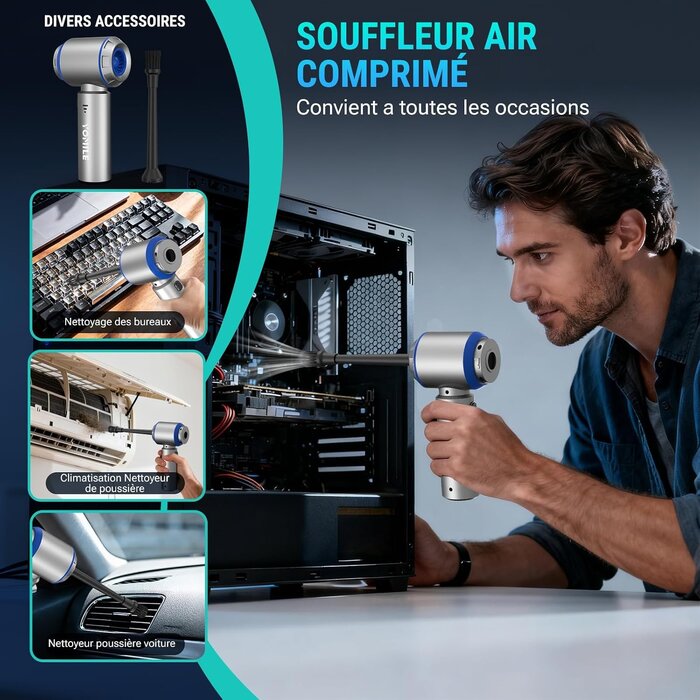 Mini aspirateur sans fil 4-en-1 puissant - Jusqu'à 27% de réduction