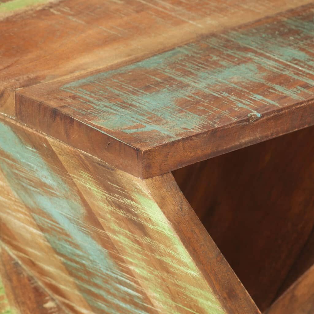 Table d'appoint en bois recyclé torsadé - 35x55cm - Jusqu'à -34%