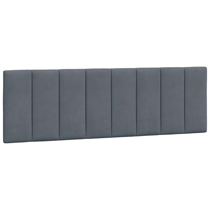 Coussin de tête de lit 160 cm en velours gris foncé - Jusqu'à 33% de réduction