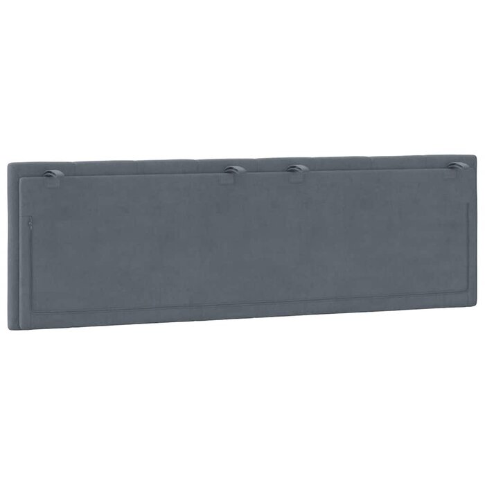 Coussin de tête de lit 160 cm en velours gris foncé - Jusqu'à 33% de réduction