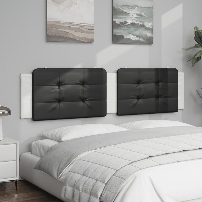Vidaxl Tête de lit 200 cm similicuir noir et blanc - Jusqu'à 69% de remise