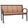 Banc de jardin 116 cm en acier et bois composite - Jusqu'à -35%