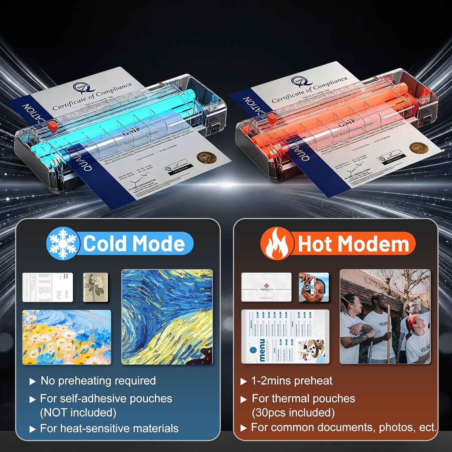 Plastifieuse thermique et à froid 8-en-1 avec kit complet - Jusqu'à -33%