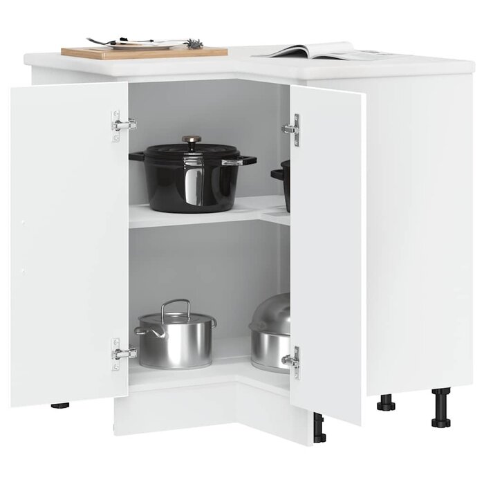 Meuble bas d'angle cuisine blanc Lucca - Jusqu'à -34% sur le prix d'origine
