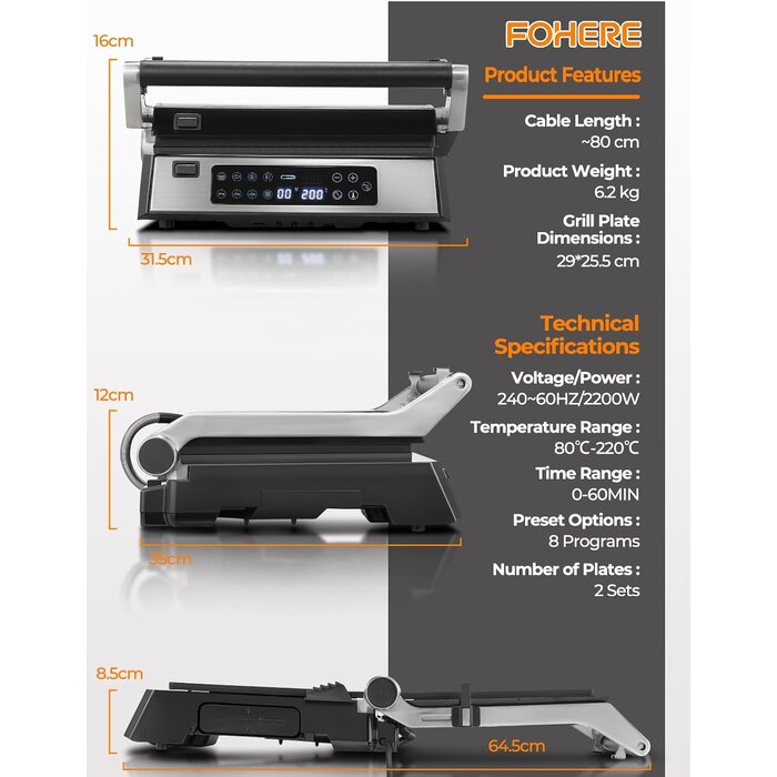 Gril de Contact 4-en-1 XL 2200W - Jusqu'à -35% sur votre appareil