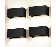 Lot de 4 appliques LED extérieures IP65 - Réglables - Jusqu'à -35%