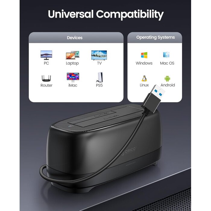 Station d'accueil HDD/SSD SATA 3.5"/2.5" - Jusqu'à 31% de réduction