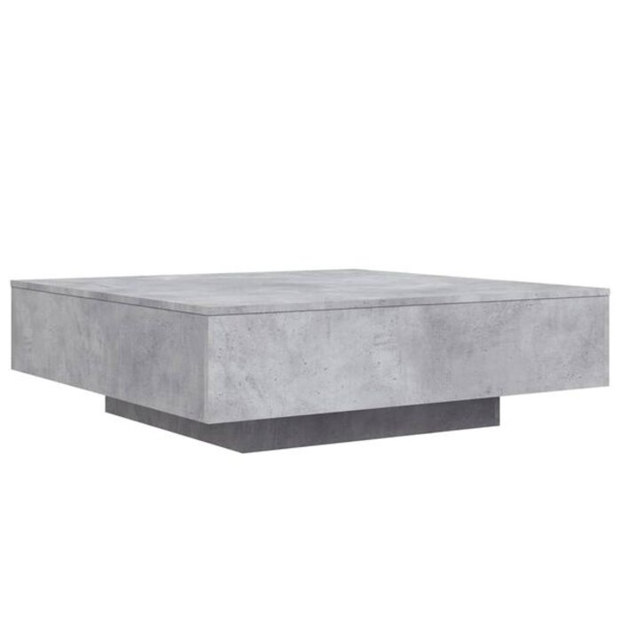 Table basse carrée 100x100cm gris béton - Jusqu'à 34% de remise