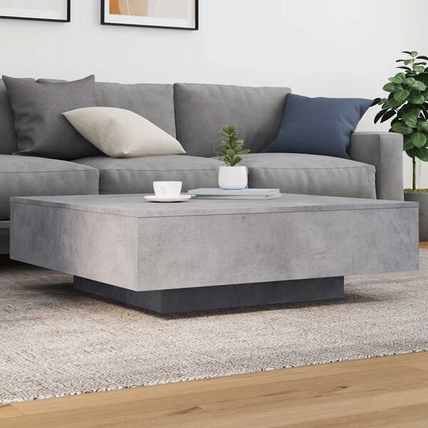 Table basse carrée 100x100cm gris béton - Jusqu'à 34% de remise