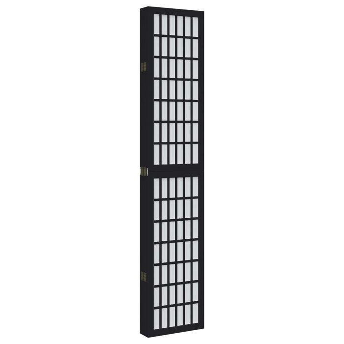 Paravent 6 panneaux en bois massif noir - Jusqu'à -35%