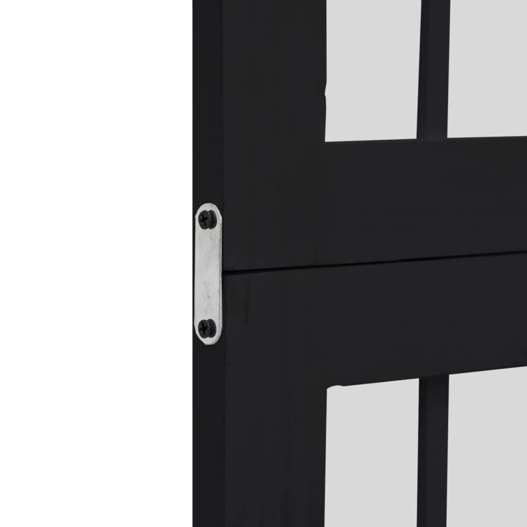 Paravent 6 panneaux en bois massif noir - Jusqu'à -35%