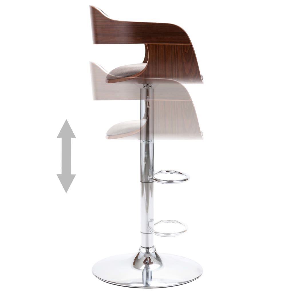 Tabouret de bar réglable taupe : jusqu'à 34 % de réduction