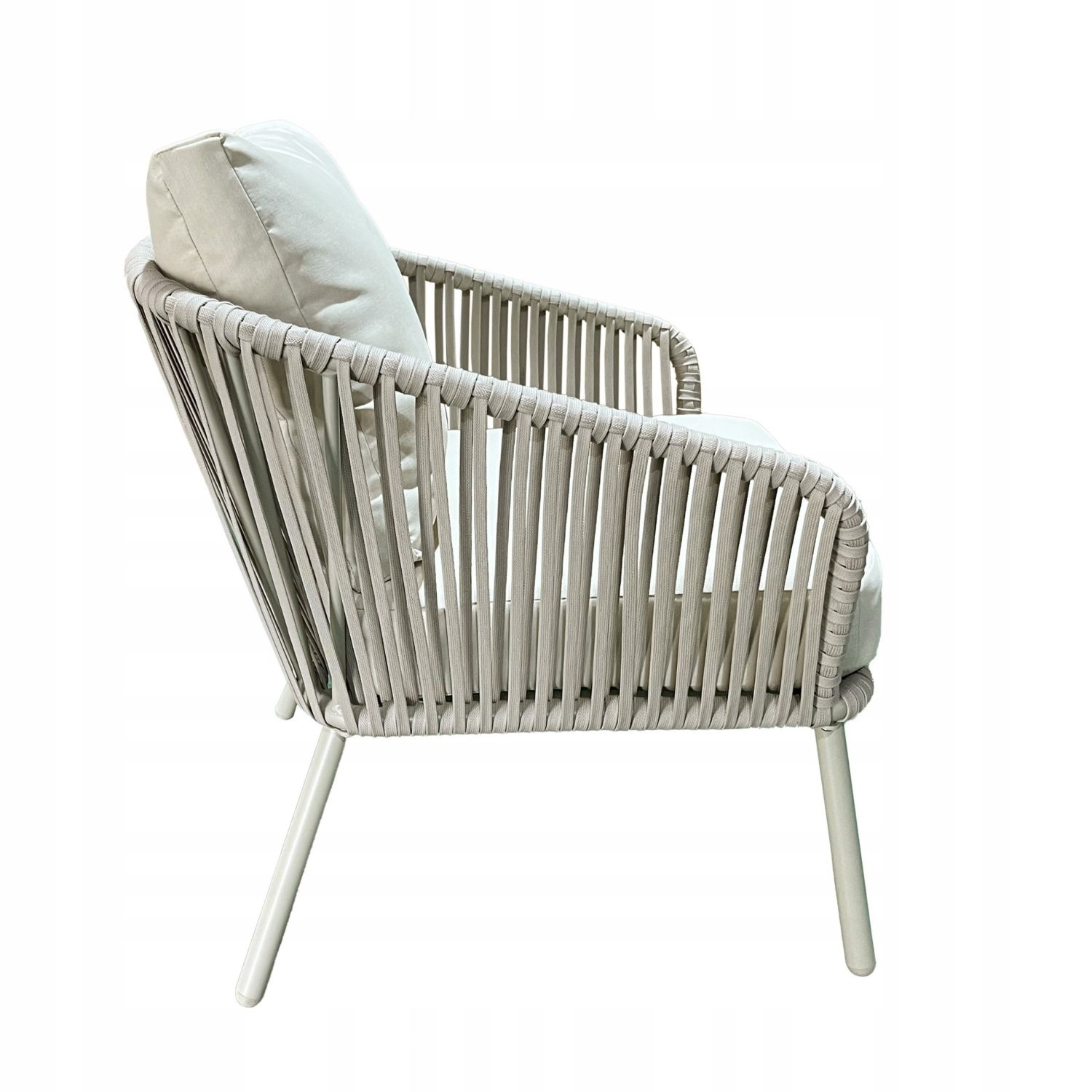 Salon de jardin 3 pièces beige en résine tressée - Jusqu'à -35%
