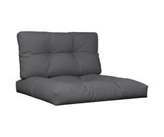 Vidaxl Lot de 2 Coussins pour Palette Anthracite 80x80cm - Jusqu'à -42%