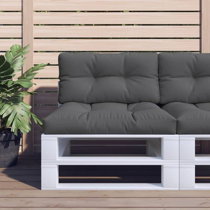 Vidaxl Set de 2 coussins pour palette anthracite 80x80cm - Jusqu'à -47%