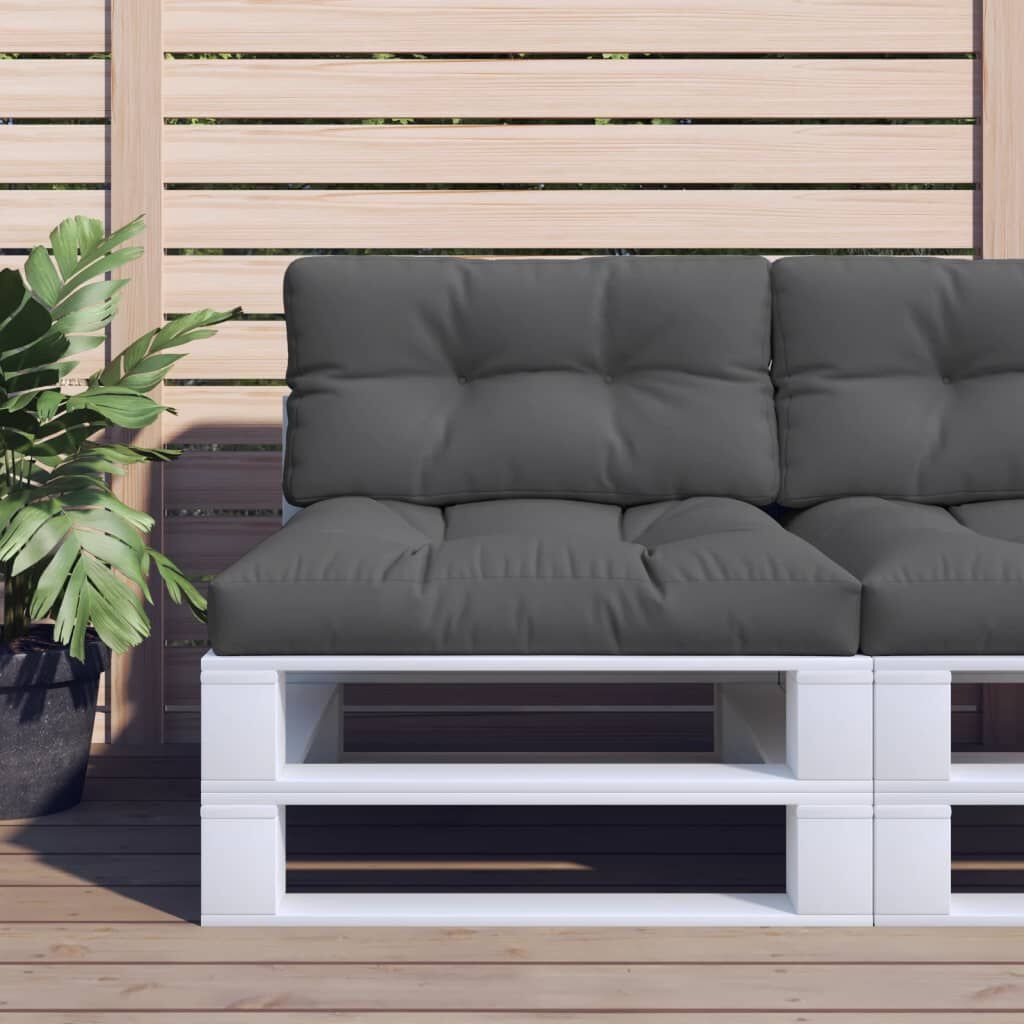 Vidaxl Set de 2 coussins pour palette anthracite 80x80cm - Jusqu'à -47%