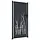 Portillon de jardin acier motif herbe 105x205cm - Anthracite - Jusqu'à 35%