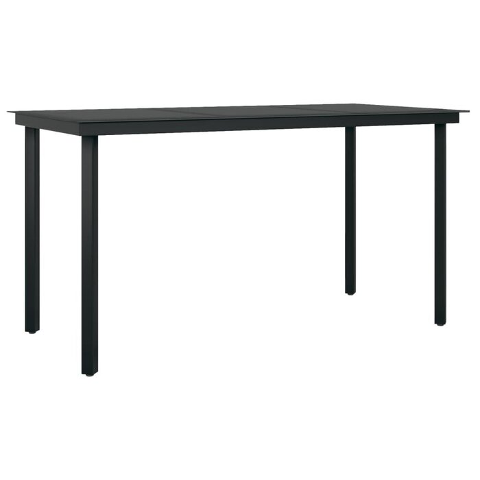 Table de jardin en acier et verre 140x70 cm - Jusqu'à 35% de remise