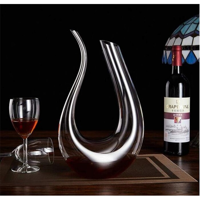 Carafe à vin en U 1,5L en cristal soufflé - Jusqu'à -32% sur l'outlet