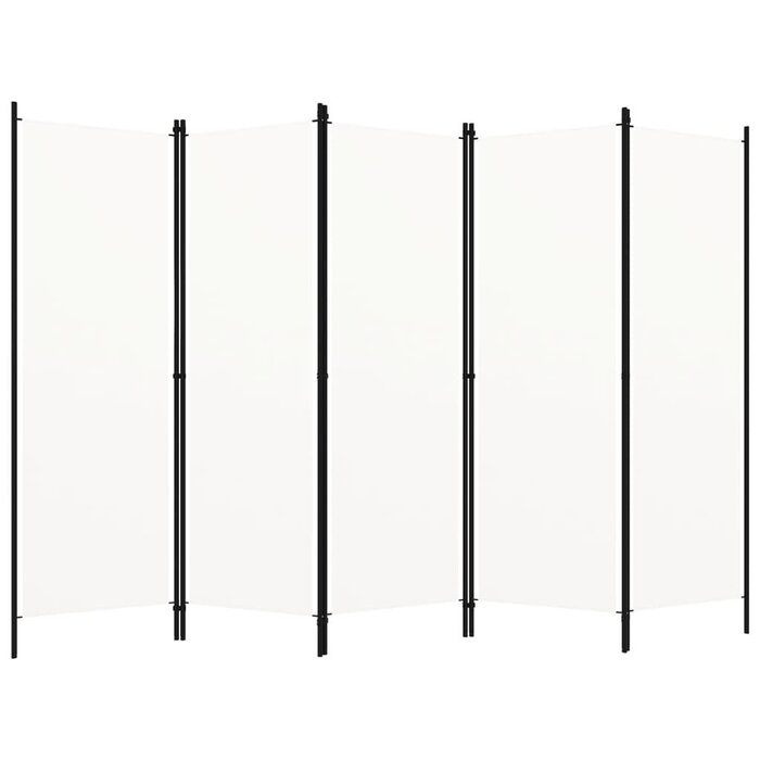 Paravent 5 panneaux pliable 250x180 cm - Blanc - Jusqu'à -32%