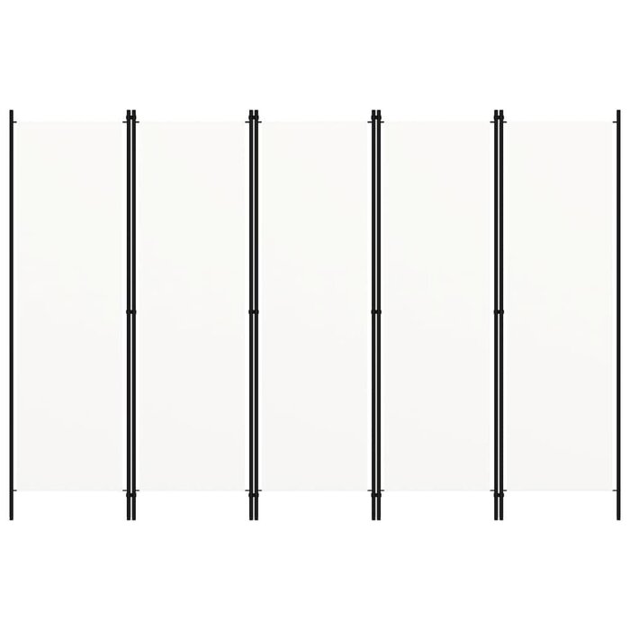 Paravent 5 panneaux pliable 250x180 cm - Blanc - Jusqu'à -32%