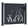 Portillon de jardin design 105x105 cm - Acier anthracite - Jusqu'à -35%