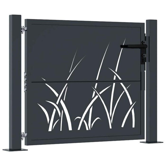 Portillon de jardin design 105x105 cm - Acier anthracite - Jusqu'à -35%