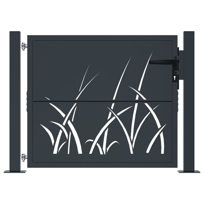 Portillon de jardin design 105x105 cm - Acier anthracite - Jusqu'à -35%
