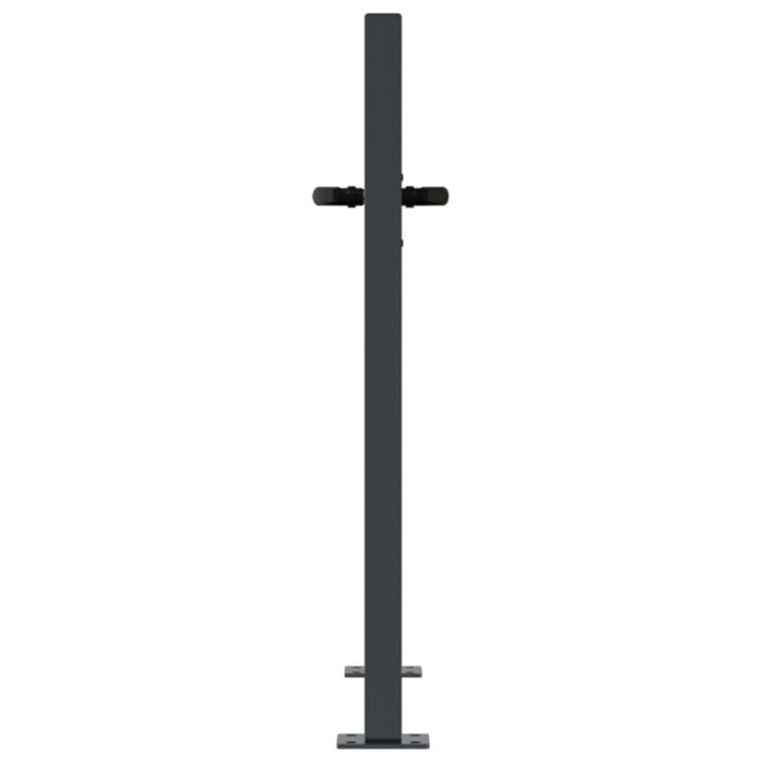 Portillon de jardin design 105x105 cm - Acier anthracite - Jusqu'à -35%