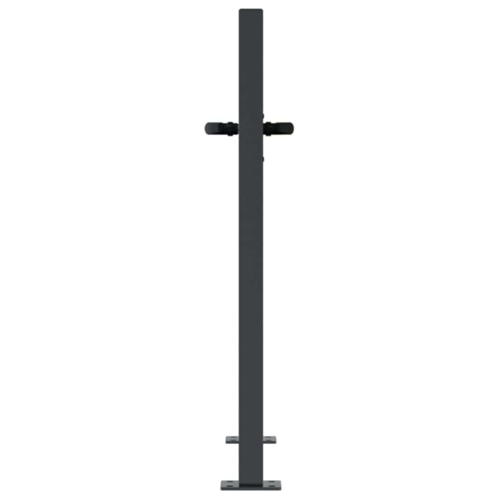 Portillon de jardin design 105x105 cm - Acier anthracite - Jusqu'à -35%