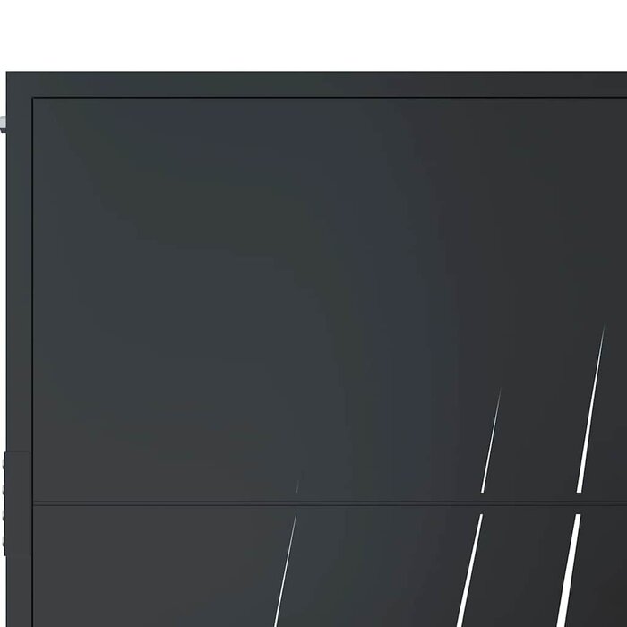 Portillon de jardin design 105x105 cm - Acier anthracite - Jusqu'à -35%