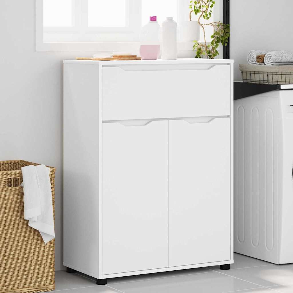 Meuble de salle de bain blanc - Rangement optimisé - Jusqu'à -34%