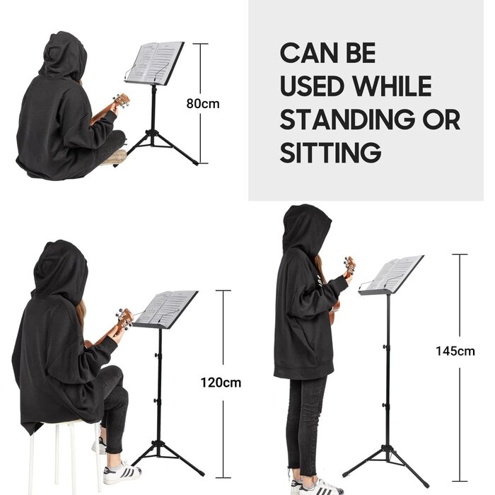 Pupitre à musique pliable - Réglable 80-145 cm - Jusqu'à 32% de remise