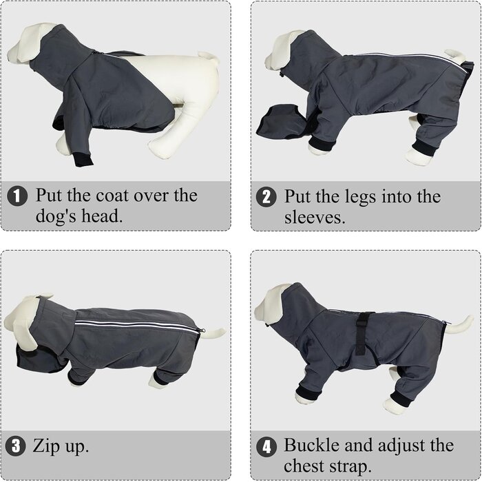 Manteau imperméable pour chien avec doublure polaire - Jusqu'à 32% de remise