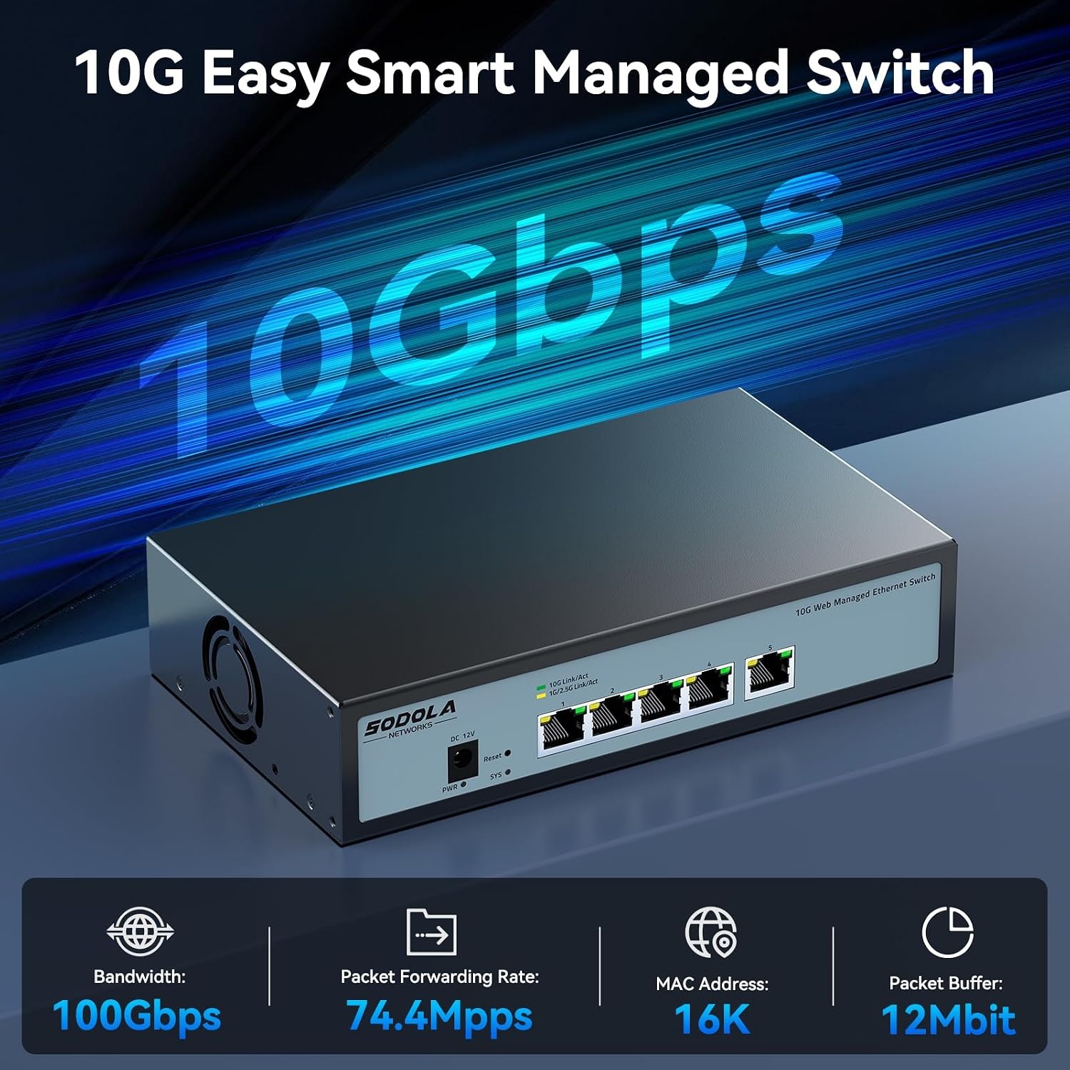 Switch Réseau 5 Ports 10 Gbit/s - Jusqu'à 35% de réduction
