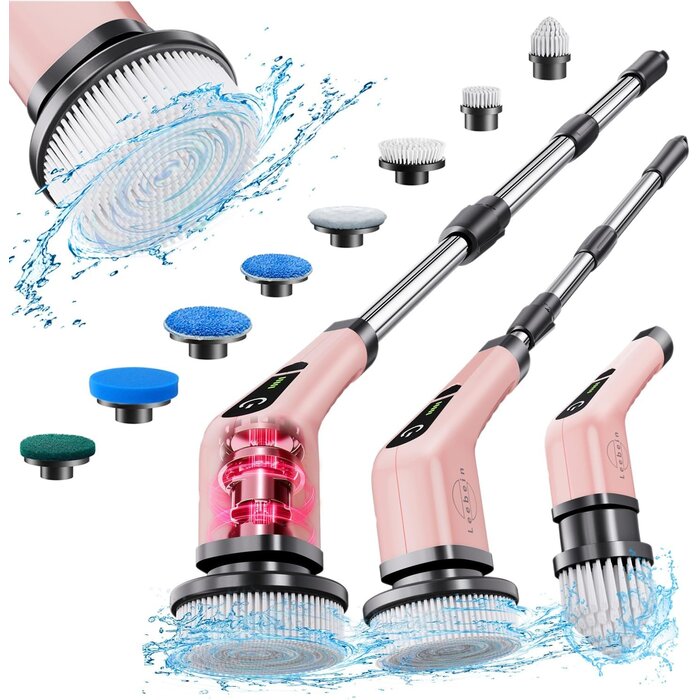 Brosse de nettoyage électrique télescopique - 8 têtes - Jusqu'à -34%