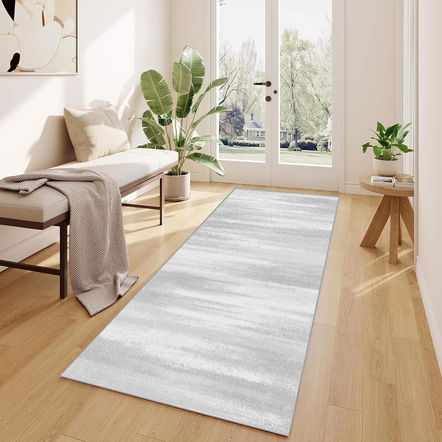 Tapis de couloir ou cuisine antidérapant gris 80x150cm - Jusqu'à -31%