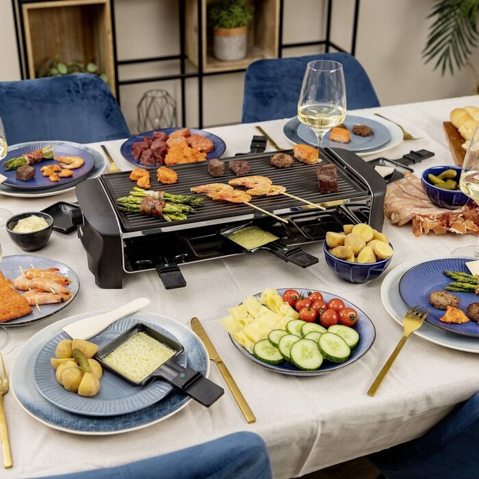Appareil à Raclette et Grill 8 Pers. - 1400W - Jusqu'à -61%