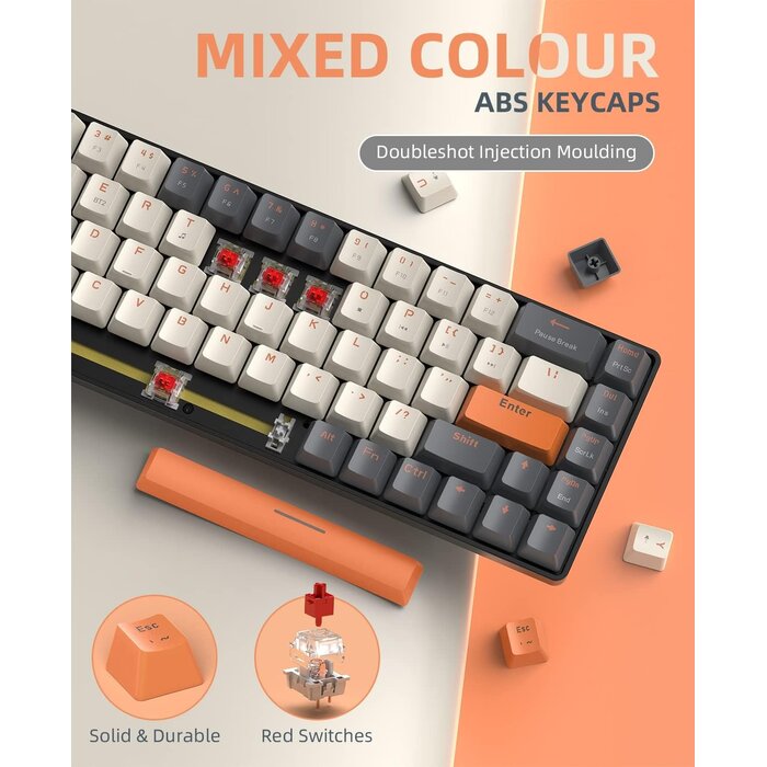 Clavier mécanique gaming 60% sans fil - Jusqu'à 32% de remise