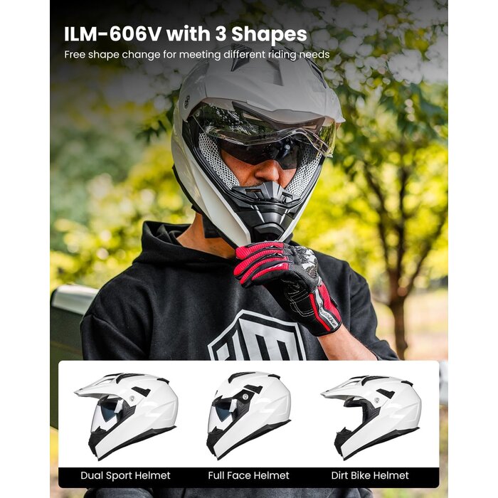 Casque intégral de motocross ECE 22.06 - Gris et Rouge - Taille L - Jusqu'à -34%
